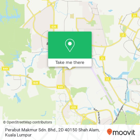 Perabut Makmur Sdn. Bhd., 2D 40150 Shah Alam map