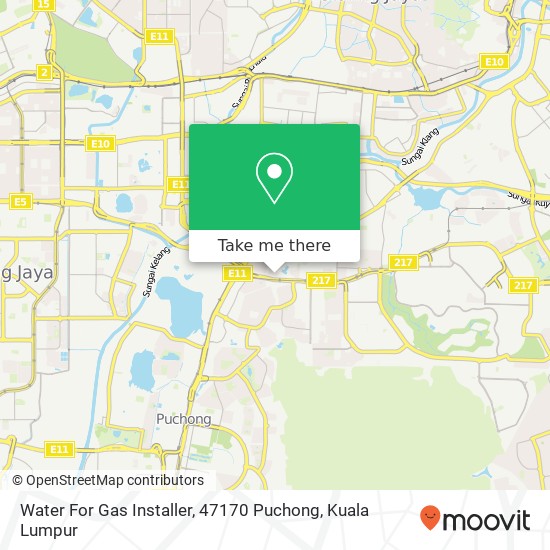 Water For Gas Installer, 47170 Puchong map