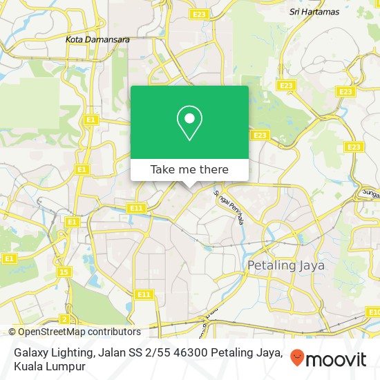 Peta Galaxy Lighting, Jalan SS 2 / 55 46300 Petaling Jaya