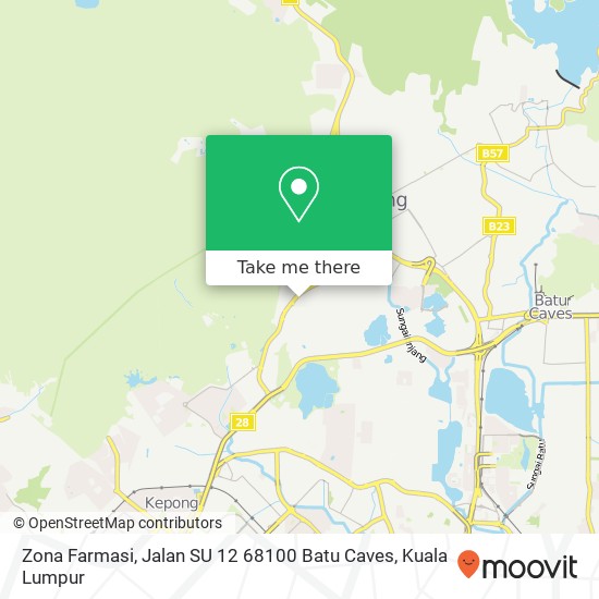Zona Farmasi, Jalan SU 12 68100 Batu Caves map
