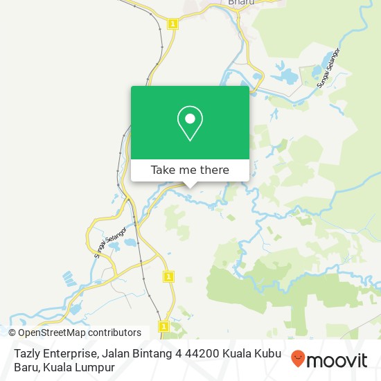 Tazly Enterprise, Jalan Bintang 4 44200 Kuala Kubu Baru map
