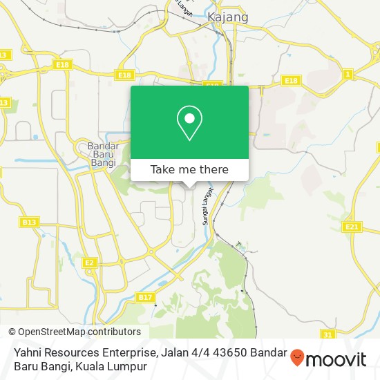 Peta Yahni Resources Enterprise, Jalan 4 / 4 43650 Bandar Baru Bangi