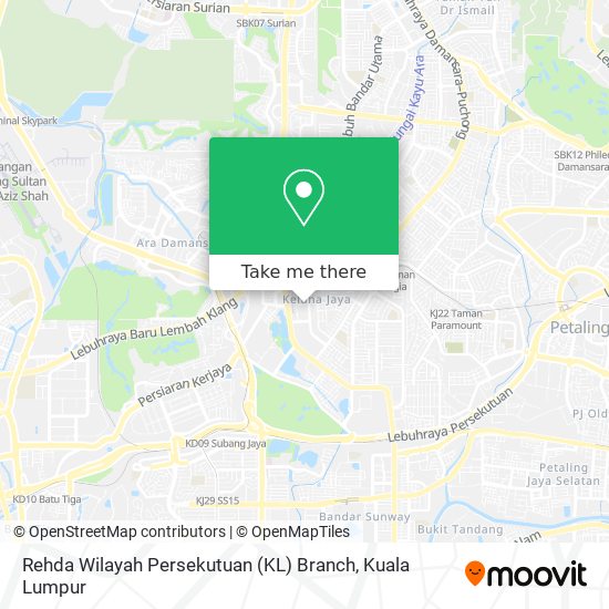 Rehda Wilayah Persekutuan (KL) Branch map