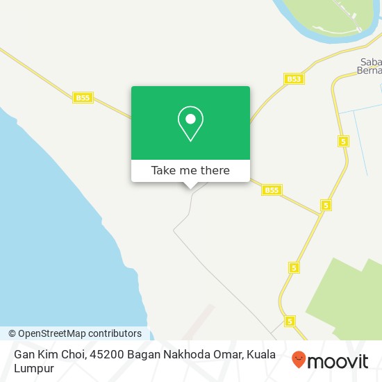 Gan Kim Choi, 45200 Bagan Nakhoda Omar map