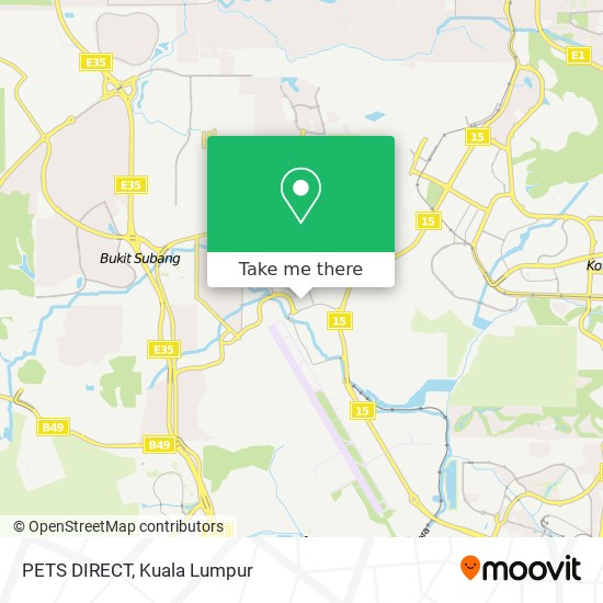 PETS DIRECT map