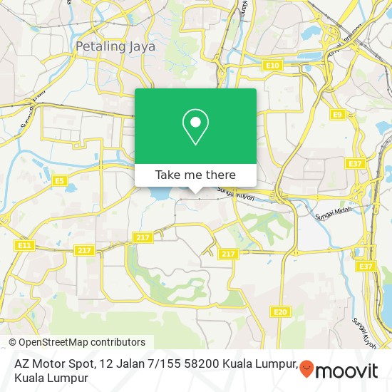 Peta AZ Motor Spot, 12 Jalan 7 / 155 58200 Kuala Lumpur