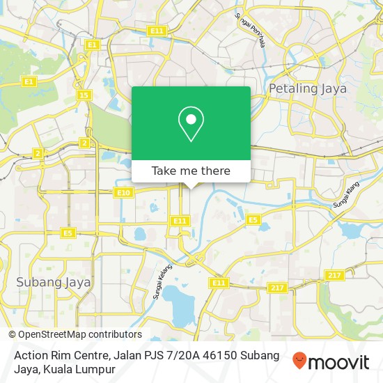 Peta Action Rim Centre, Jalan PJS 7 / 20A 46150 Subang Jaya