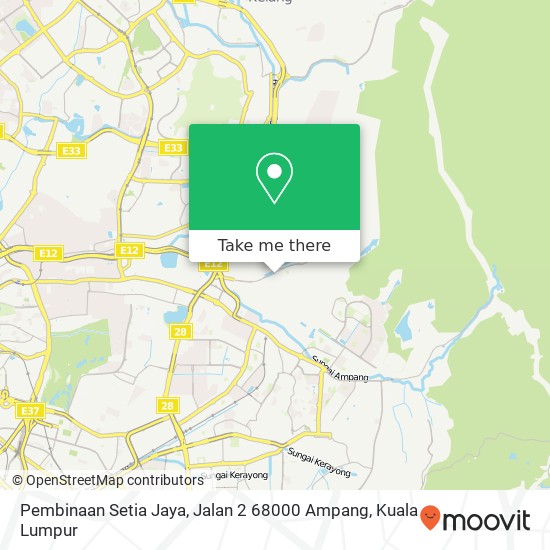 Peta Pembinaan Setia Jaya, Jalan 2 68000 Ampang