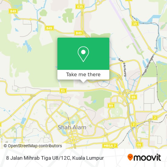 8 Jalan Mihrab Tiga U8/12C map