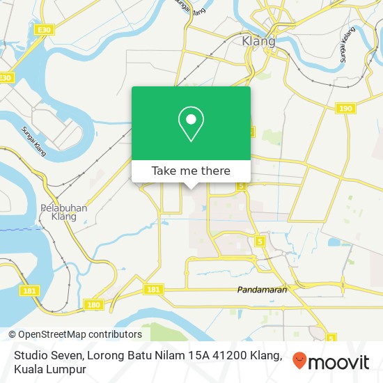 Studio Seven, Lorong Batu Nilam 15A 41200 Klang map