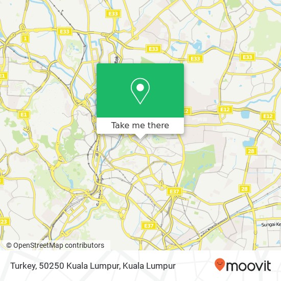 Turkey, 50250 Kuala Lumpur map