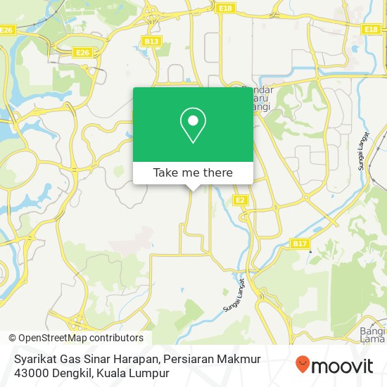 Syarikat Gas Sinar Harapan, Persiaran Makmur 43000 Dengkil map