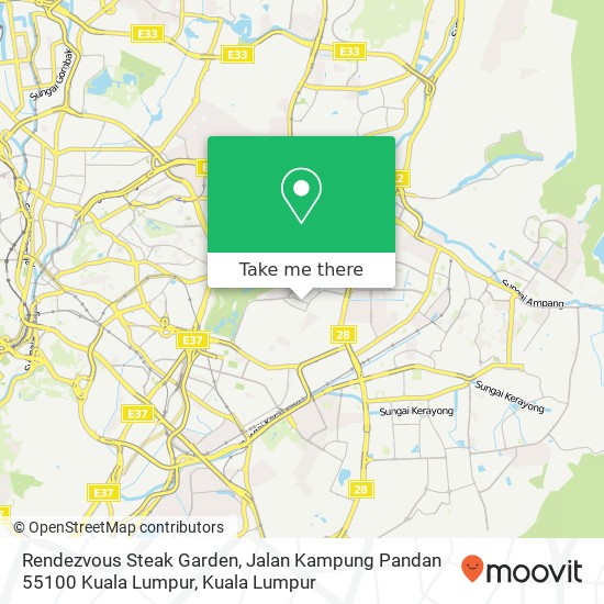 Rendezvous Steak Garden, Jalan Kampung Pandan 55100 Kuala Lumpur map
