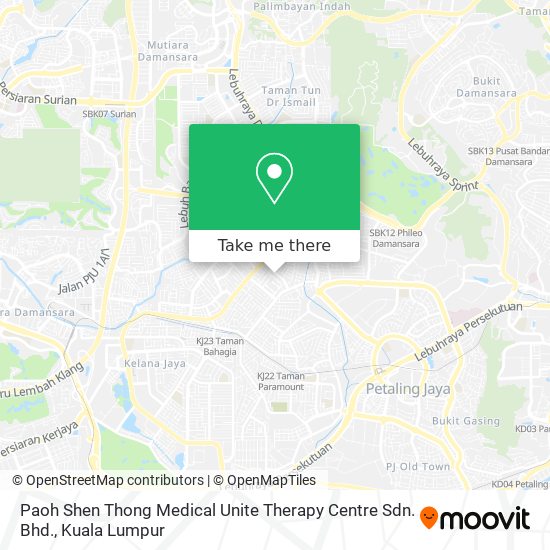 Paoh Shen Thong Medical Unite Therapy Centre Sdn. Bhd. map