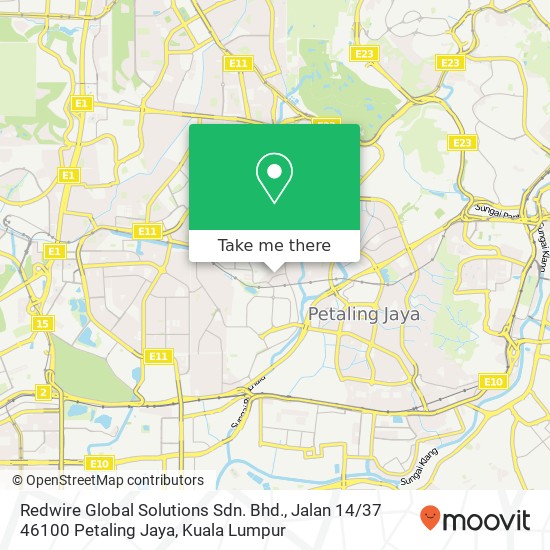 Redwire Global Solutions Sdn. Bhd., Jalan 14 / 37 46100 Petaling Jaya map