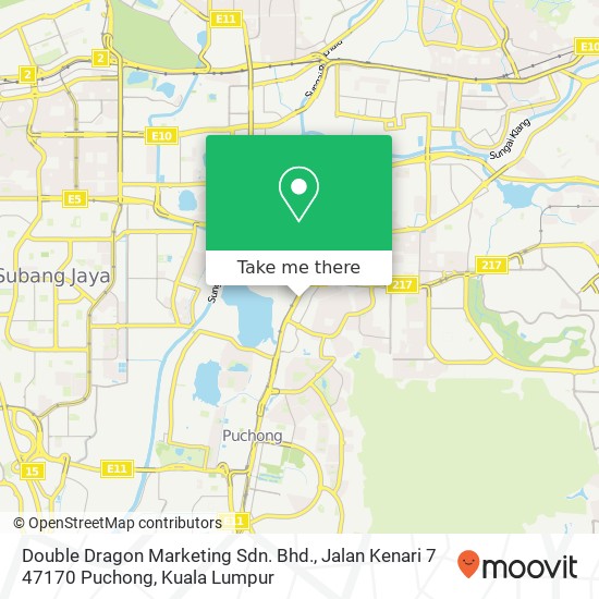Peta Double Dragon Marketing Sdn. Bhd., Jalan Kenari 7 47170 Puchong