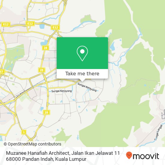 Muzanee Hanafiah Architect, Jalan Ikan Jelawat 11 68000 Pandan Indah map