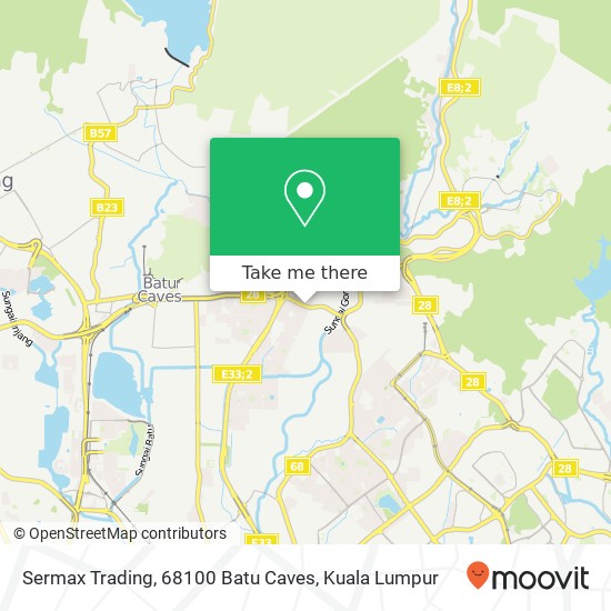 Peta Sermax Trading, 68100 Batu Caves