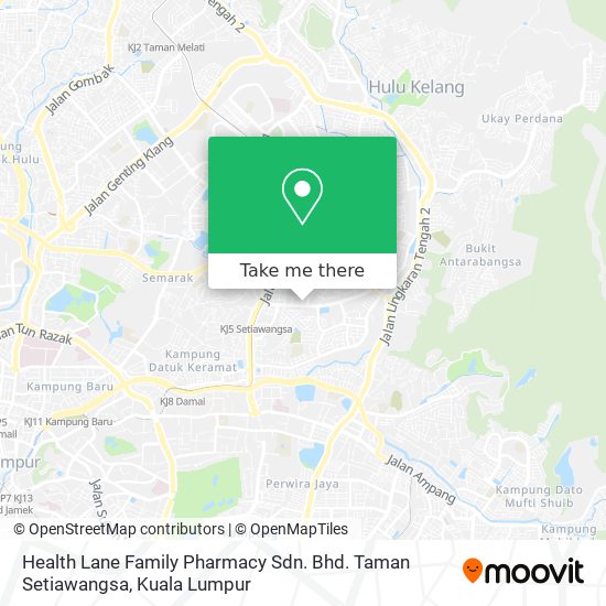 Health Lane Family Pharmacy Sdn. Bhd. Taman Setiawangsa map