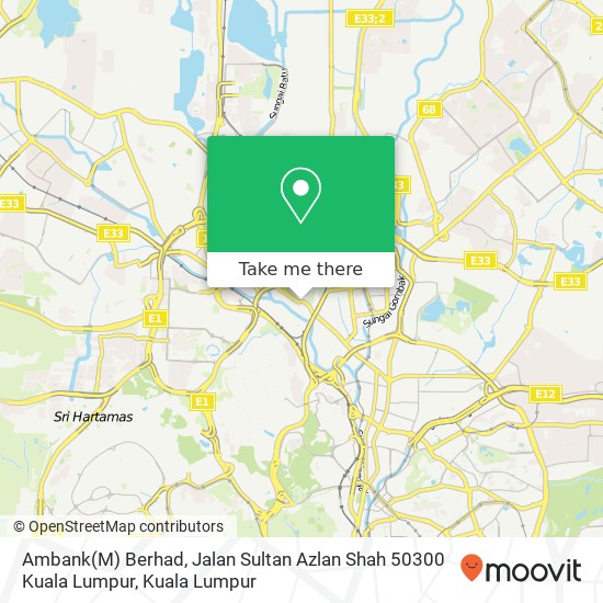 Ambank(M) Berhad, Jalan Sultan Azlan Shah 50300 Kuala Lumpur map