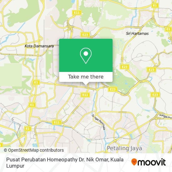 Pusat Perubatan Homeopathy Dr. Nik Omar map