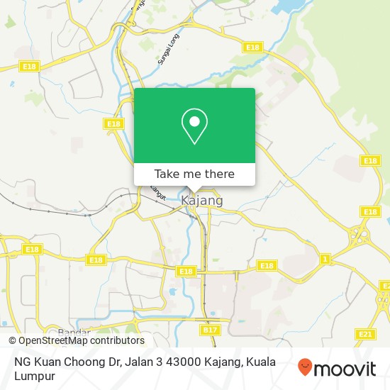 Peta NG Kuan Choong Dr, Jalan 3 43000 Kajang