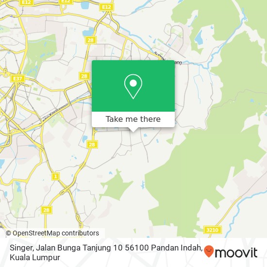 Peta Singer, Jalan Bunga Tanjung 10 56100 Pandan Indah