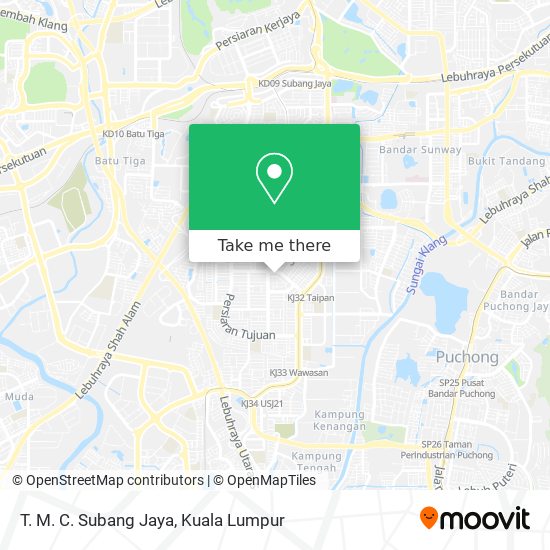 T. M. C. Subang Jaya map