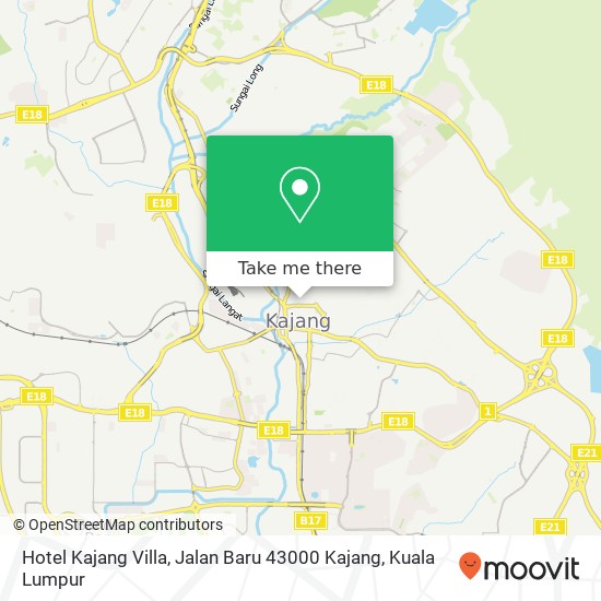 Hotel Kajang Villa, Jalan Baru 43000 Kajang map