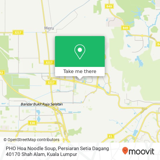 PHO Hoa Noodle Soup, Persiaran Setia Dagang 40170 Shah Alam map