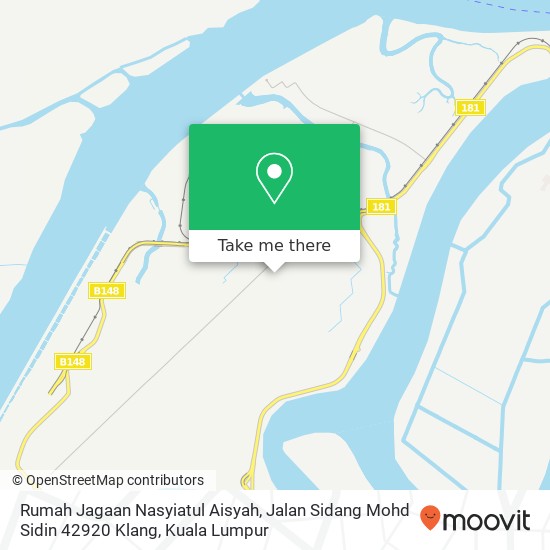 Peta Rumah Jagaan Nasyiatul Aisyah, Jalan Sidang Mohd Sidin 42920 Klang