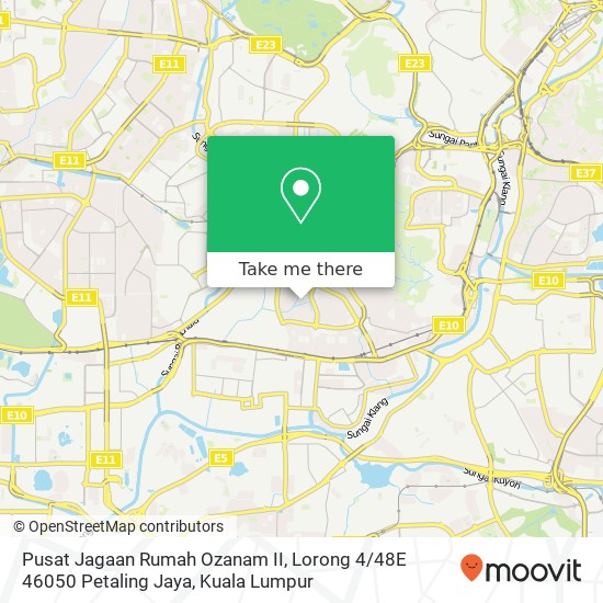 Pusat Jagaan Rumah Ozanam II, Lorong 4 / 48E 46050 Petaling Jaya map