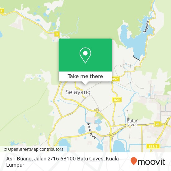 Peta Asri Buang, Jalan 2 / 16 68100 Batu Caves