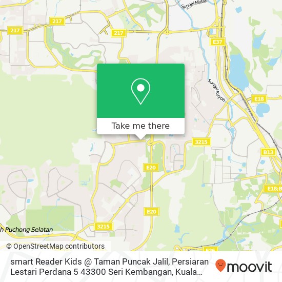 smart Reader Kids @ Taman Puncak Jalil, Persiaran Lestari Perdana 5 43300 Seri Kembangan map