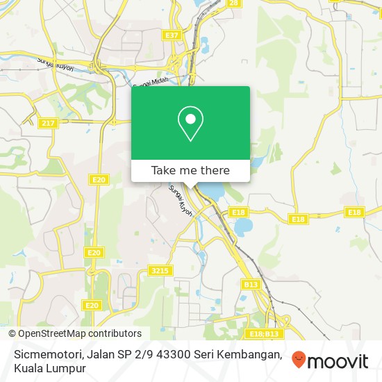 Peta Sicmemotori, Jalan SP 2 / 9 43300 Seri Kembangan