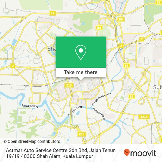 Actmar Auto Service Centre Sdn Bhd, Jalan Tenun 19 / 19 40300 Shah Alam map