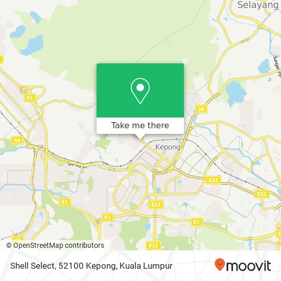 Shell Select, 52100 Kepong map