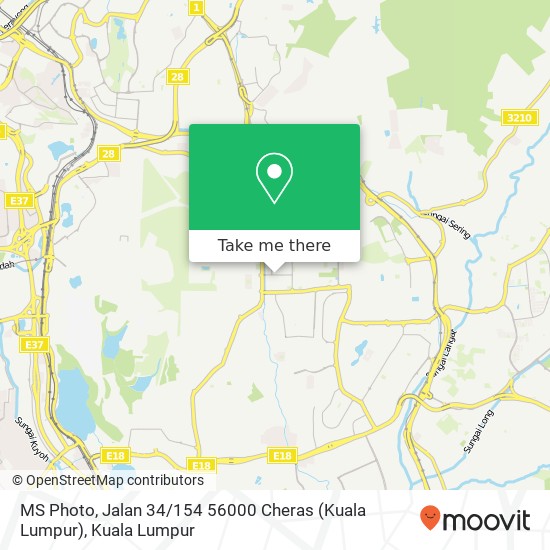 Peta MS Photo, Jalan 34 / 154 56000 Cheras (Kuala Lumpur)
