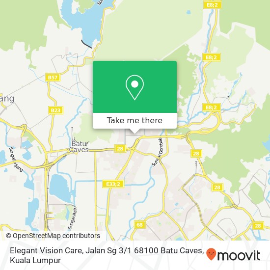 Elegant Vision Care, Jalan Sg 3 / 1 68100 Batu Caves map