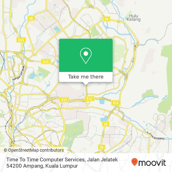 Time To Time Computer Services, Jalan Jelatek 54200 Ampang map