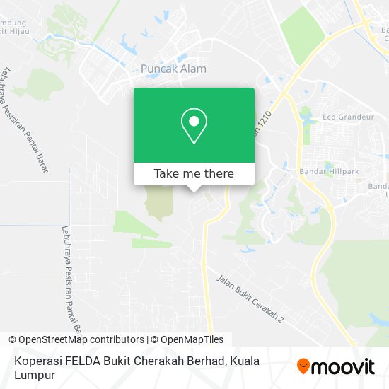 Peta Koperasi FELDA Bukit Cherakah Berhad