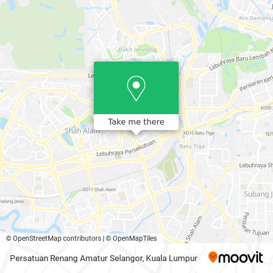 Peta Persatuan Renang Amatur Selangor
