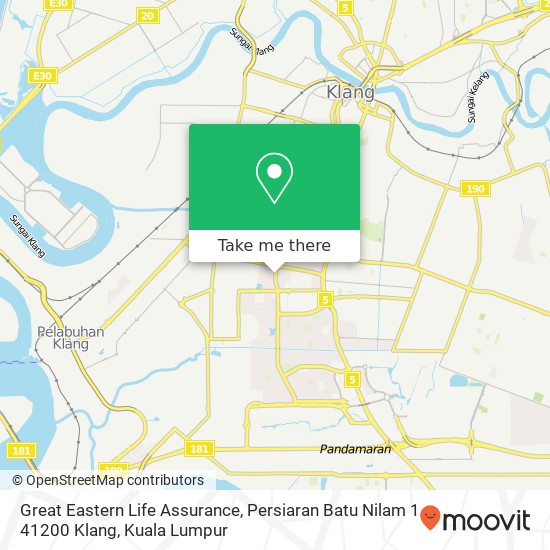 Great Eastern Life Assurance, Persiaran Batu Nilam 1 41200 Klang map