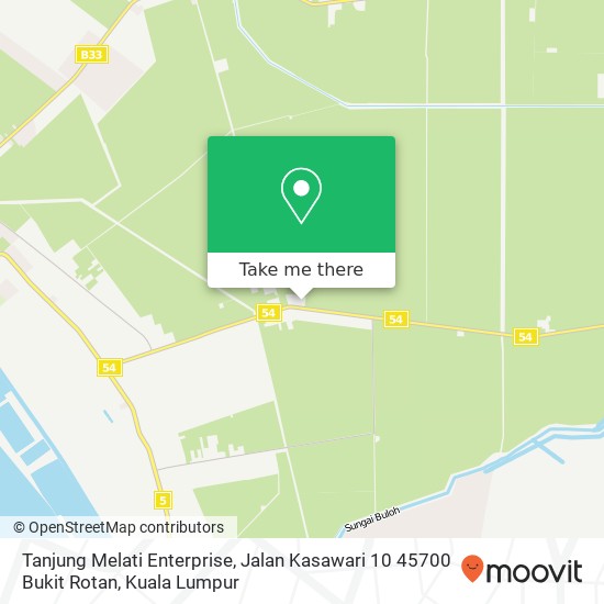 Peta Tanjung Melati Enterprise, Jalan Kasawari 10 45700 Bukit Rotan