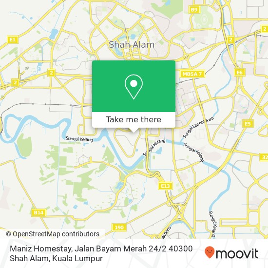 Maniz Homestay, Jalan Bayam Merah 24 / 2 40300 Shah Alam map