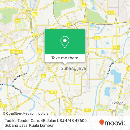 Tadika Tender Care, 4B Jalan USJ 4 / 4B 47600 Subang Jaya map