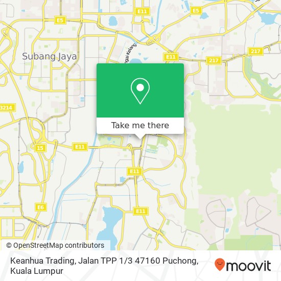 Keanhua Trading, Jalan TPP 1 / 3 47160 Puchong map