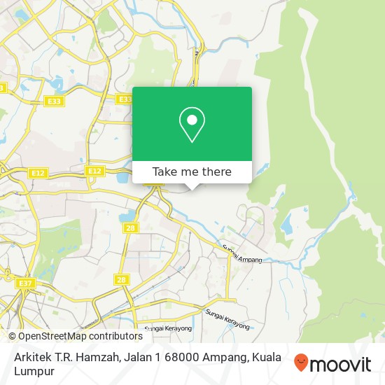 Arkitek T.R. Hamzah, Jalan 1 68000 Ampang map