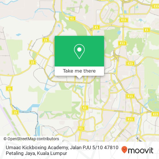 Umaac Kickboxing Academy, Jalan PJU 5 / 10 47810 Petaling Jaya map