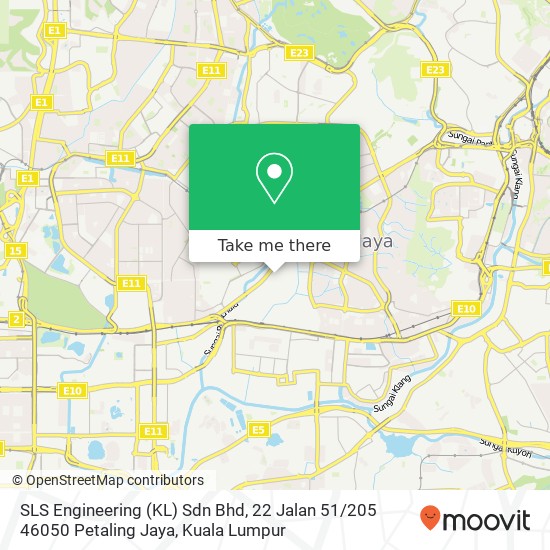 SLS Engineering (KL) Sdn Bhd, 22 Jalan 51 / 205 46050 Petaling Jaya map
